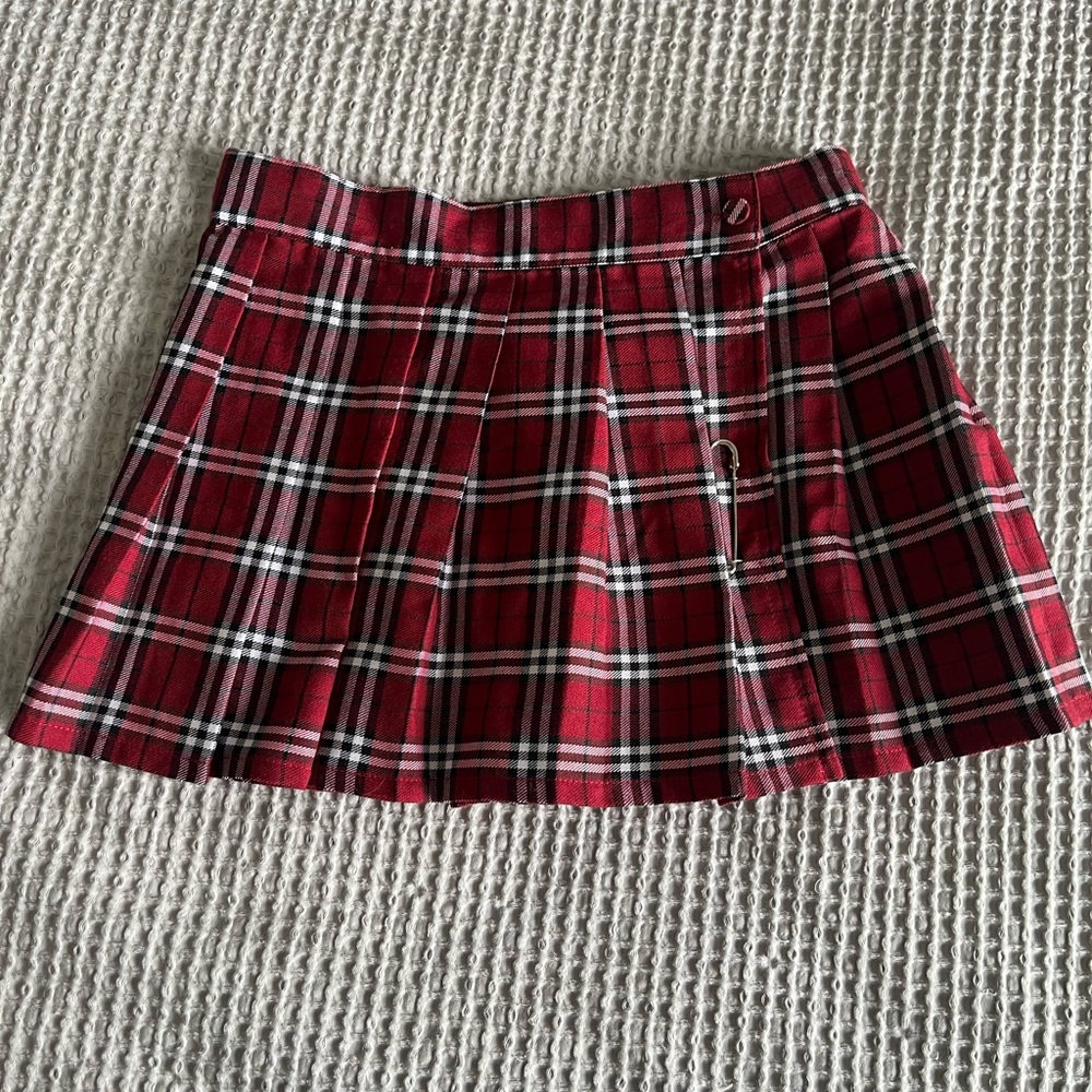 Plaid Red Skirt
